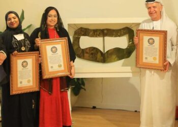 مجوهرات ” جوهرة ” تدخل موسوعة جينيس بتصميم أكبر برقع فى العالم