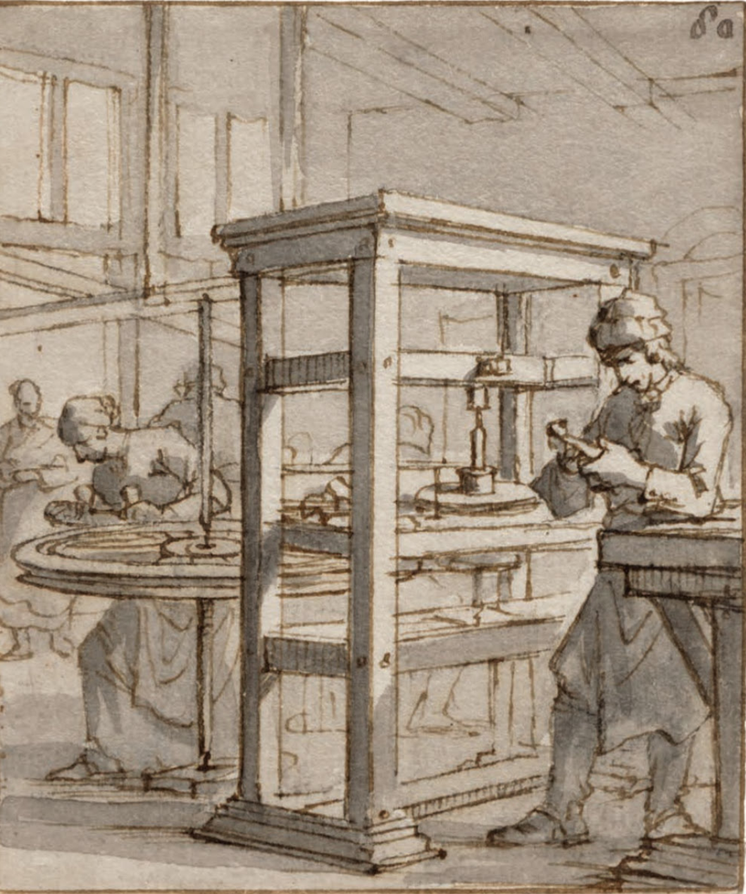 diamond cutting shop in amsterdam 1694