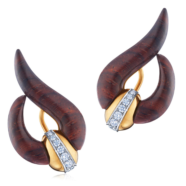 Fred Leighton wood earrings
