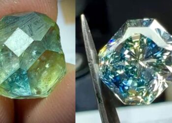 شركة تصنع أحجارًا من الألماس بألوان العلم الأوكراني