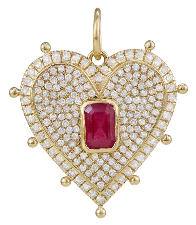 Lionheart Jewelry All Things Joy collection LUCIA HEART CHARM ruby and diamonds 768x881 1