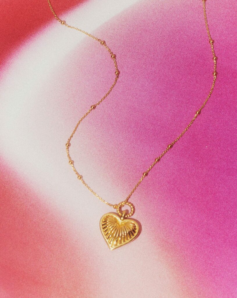 ridge heart charm necklace 18ct gold plated necklaces missoma 632244 815x1024 1