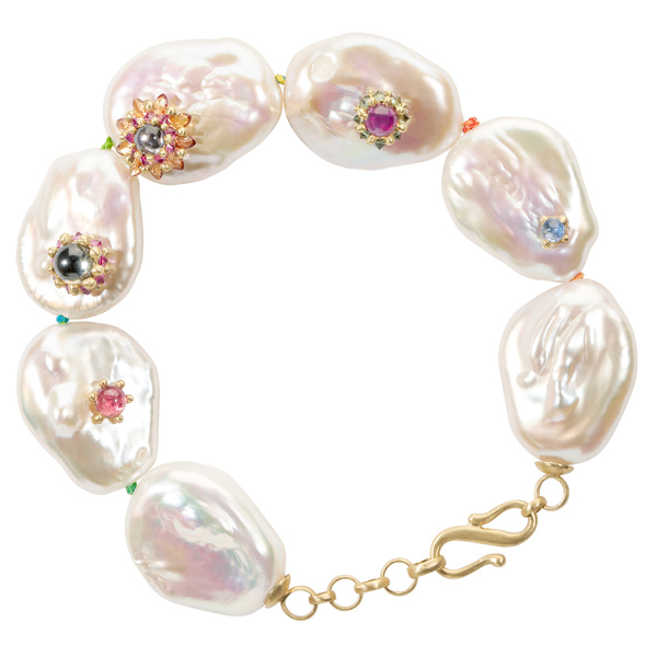 Polly Wales Clusterfuck pearl bracelet