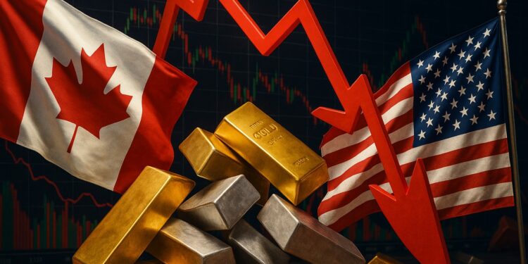 الرسوم الجمركية الكندية على المعادن الثمينة تدفع واردات الولايات المتحدة إلى الانخفاض بنسبة 70%