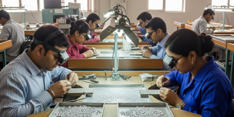 سورات الهندية... القلب النابض لصناعة الألماس العالمية 94 سورات الهندية… القلب النابض لصناعة الألماس العالمية