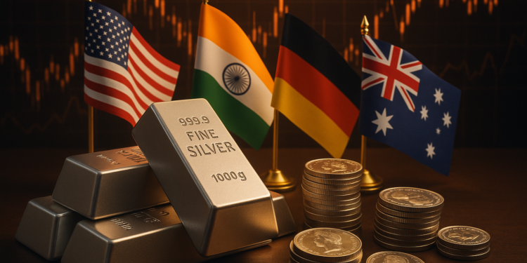 أربع دول تقود الاستثمار العالمي في الفضة وتستحوذ على 80% من الطلب وسط تقلبات حادة 94 أربع دول تقود الاستثمار العالمي في الفضة وتستحوذ على 80% من الطلب وسط تقلبات حادة