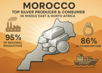 المغرب يتصدر إنتاج واستهلاك الفضة في الشرق الأوسط وشمال أفريقيا لعام 2024