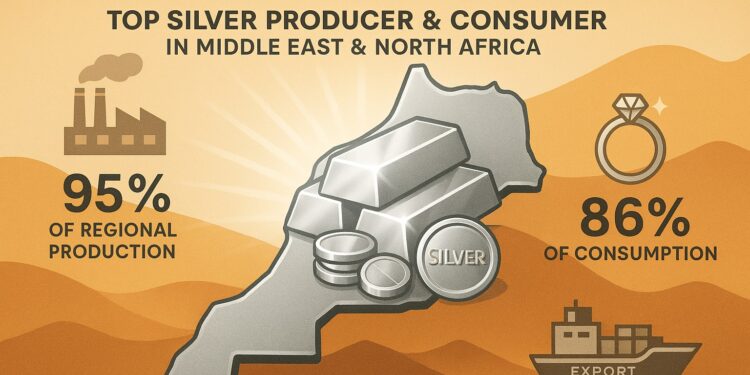 المغرب يتصدر إنتاج واستهلاك الفضة في الشرق الأوسط وشمال أفريقيا لعام 2024