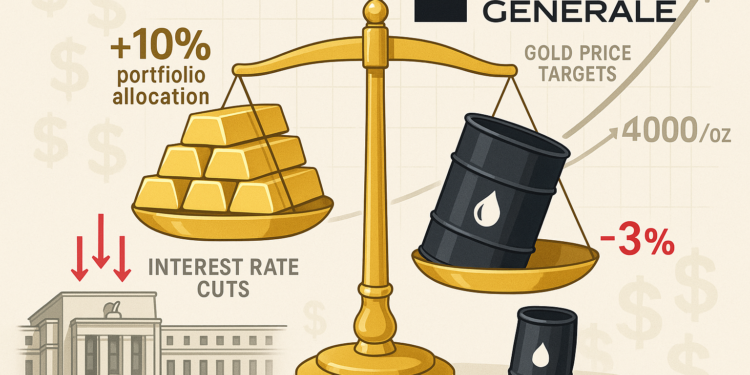 «سوسيتيه جنرال» يرفع حيازته من الذهب إلى 10% ويتوقع اختراق الأوقية حاجز 4000 دولار