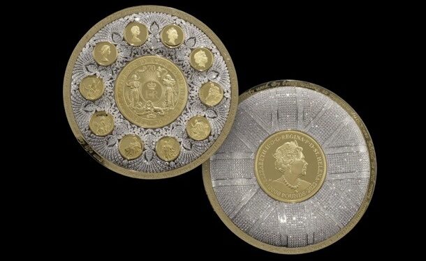 عملة ذهبية مرصعة بـ6 آلاف ماسة تُباع بـ4 ملايين دولار