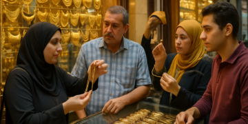 إمبابي: كل تحرك في سعر الدولار بـ10 قروش يرفع الذهب بين 9 و11 جنيهًا 14 إمبابي: كل تحرك في سعر الدولار بـ10 قروش يرفع الذهب بين 9 و11 جنيهًا