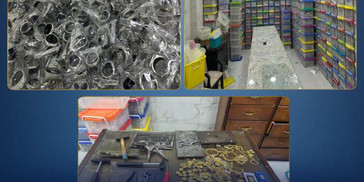 ضبط 3.5 طن مشغولات فضية و1 كجم ذهب مهرب بالإسكندرية بقيمة 580 مليون جنيه