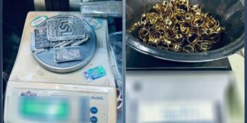ضبط 4 كيلو مشغولات ذهبية وفضية بدمغات مطموسة داخل 6 محال بالجمالية