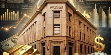 هبوط رصيد الذهب في احتياطي النقد الأجنبي لمصر 2.31 مليار دولار خلال مارس